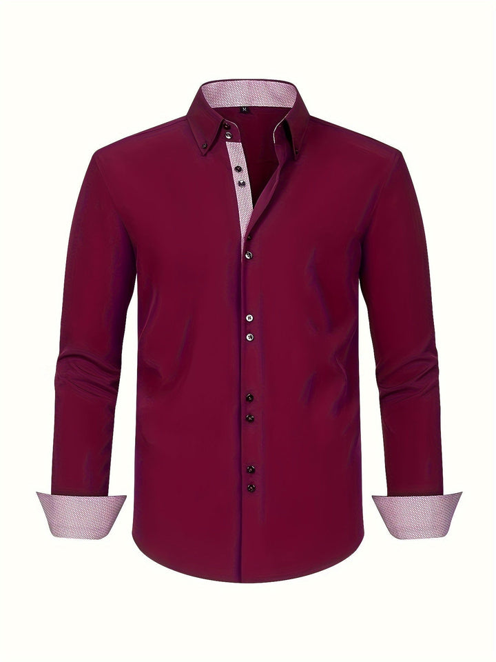 Camicia Leggera con Contrasti Uomo Amedeo – foto 3