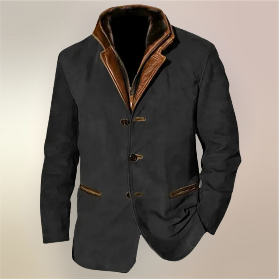 Giacca Vintage Elegante Uomo Bruno – foto 7