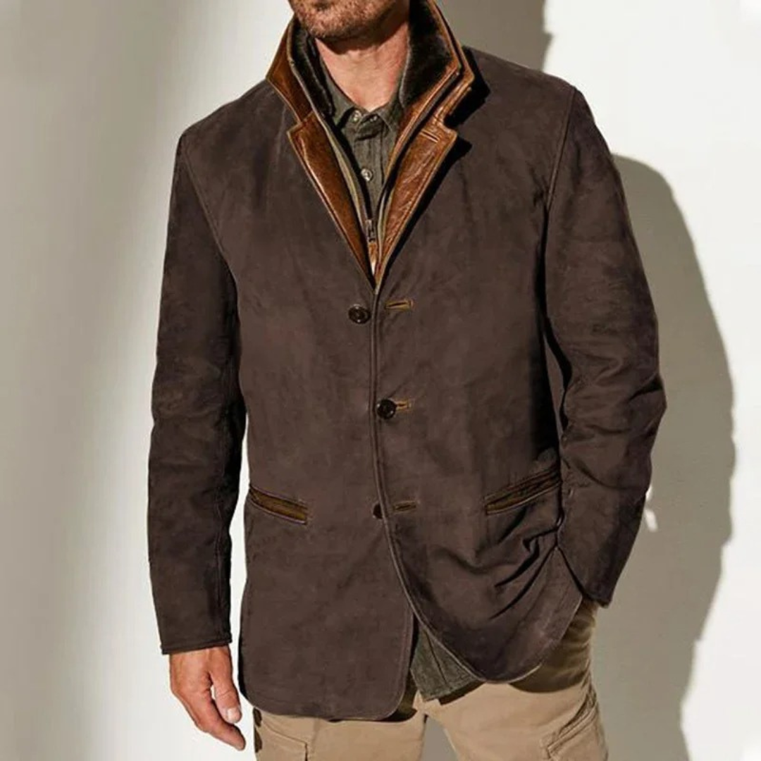 Giacca Vintage Elegante Uomo Bruno – foto 4