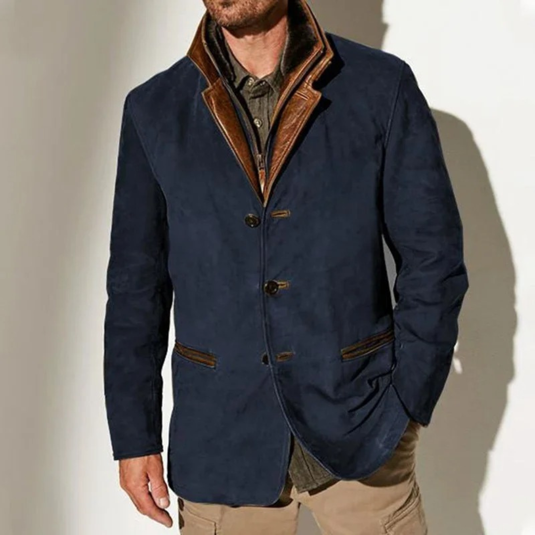 Giacca Vintage Elegante Uomo Bruno – foto 5