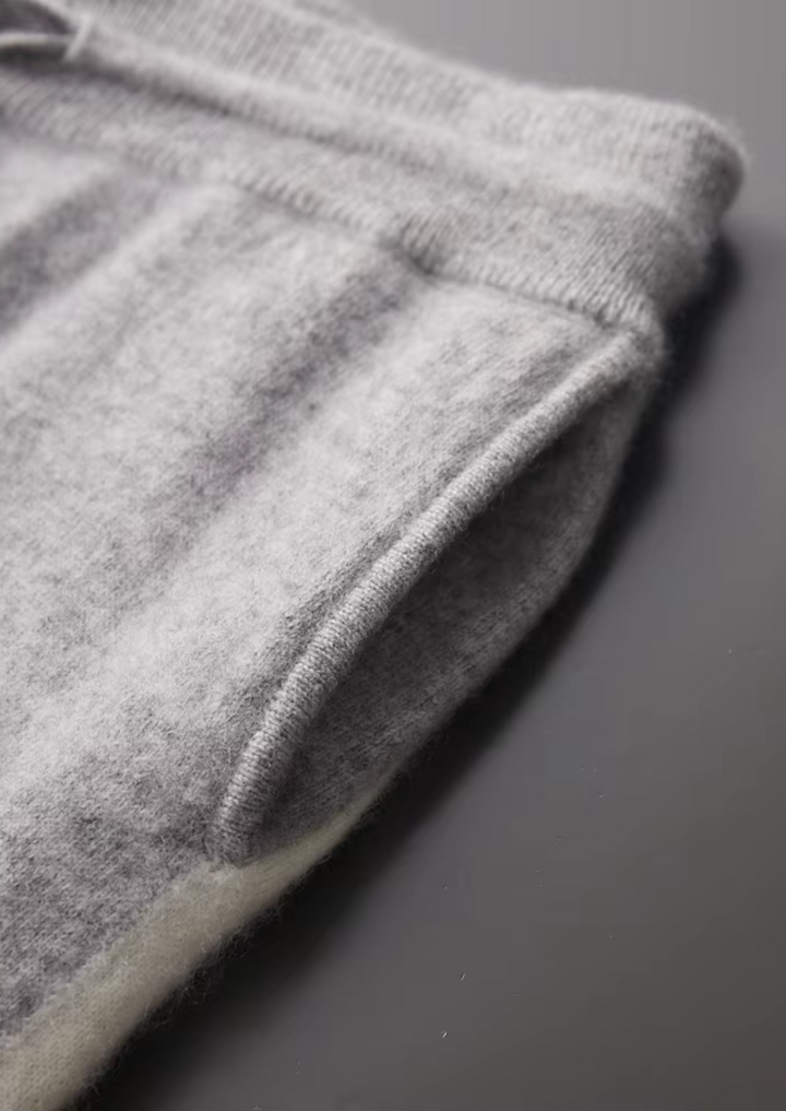 Set da Tempo Libero in Cashmere Premium Grigio Chiaro Vienna