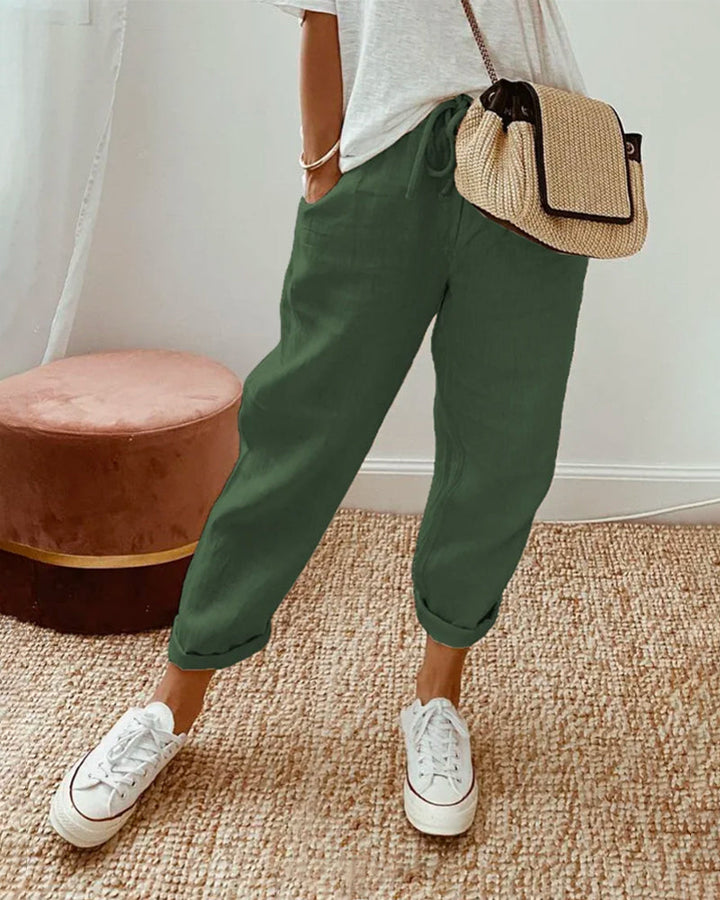 Elegante Pantalone Comodo Fluido