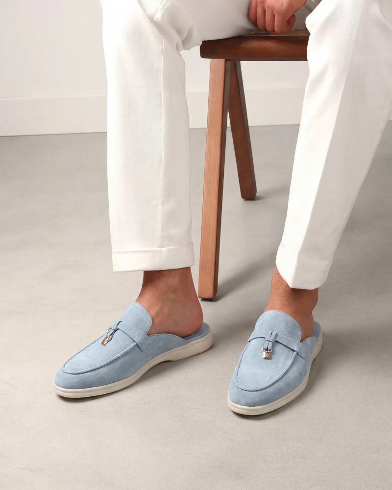 Mule Mediterraneo in Suède Blu Cielo