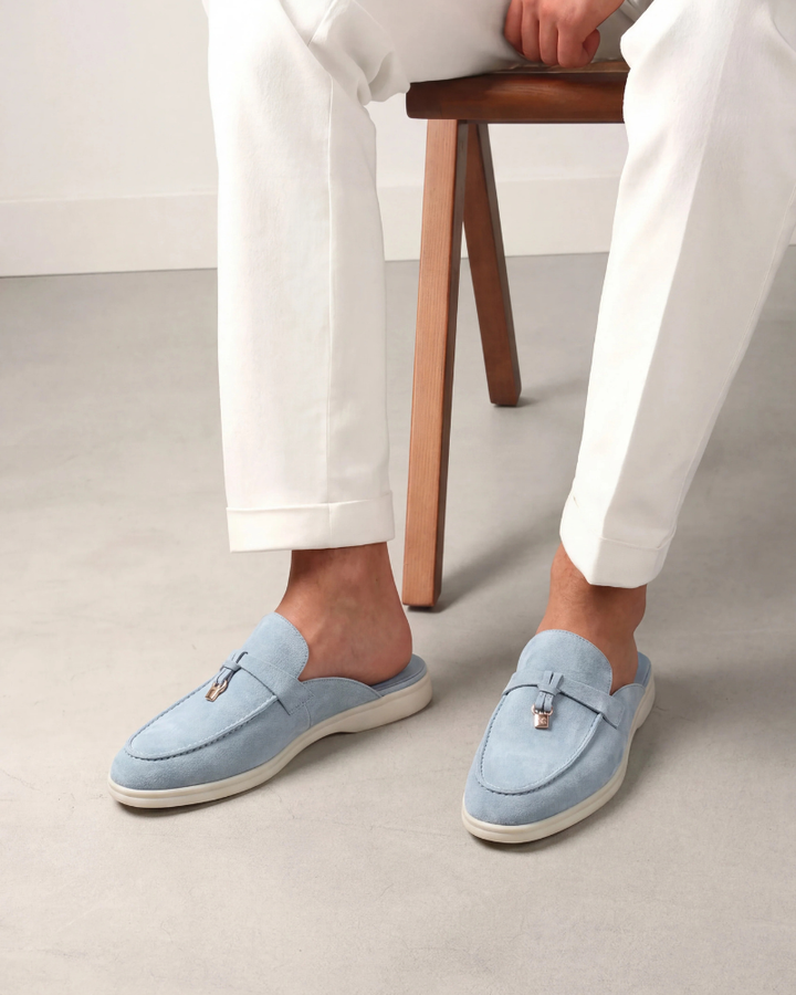 Mule Mediterraneo in Suède Blu Cielo