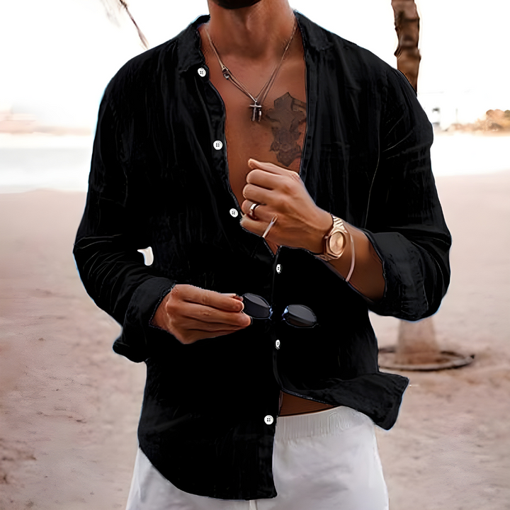 Camicia Estiva in Cotone Naturale Uomo Elio – foto 5