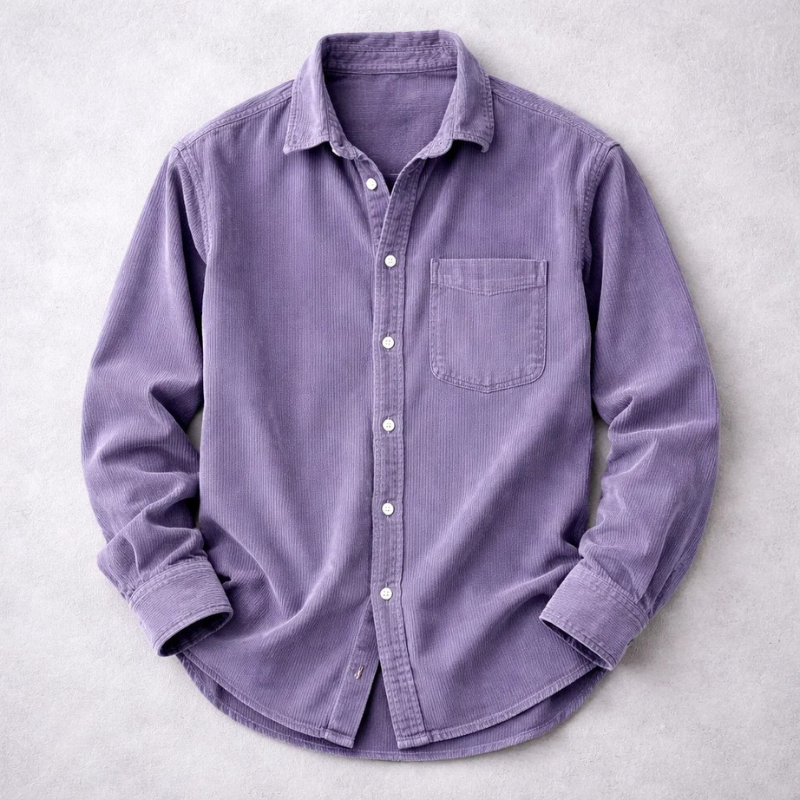Camicia Velluto a Coste Relax Uomo Giulio – foto 4