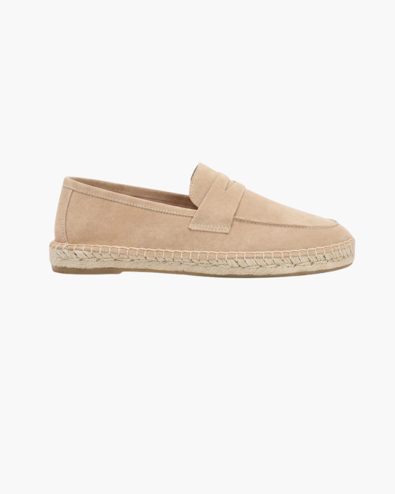 Espadrillas Riviera in Suède Beige