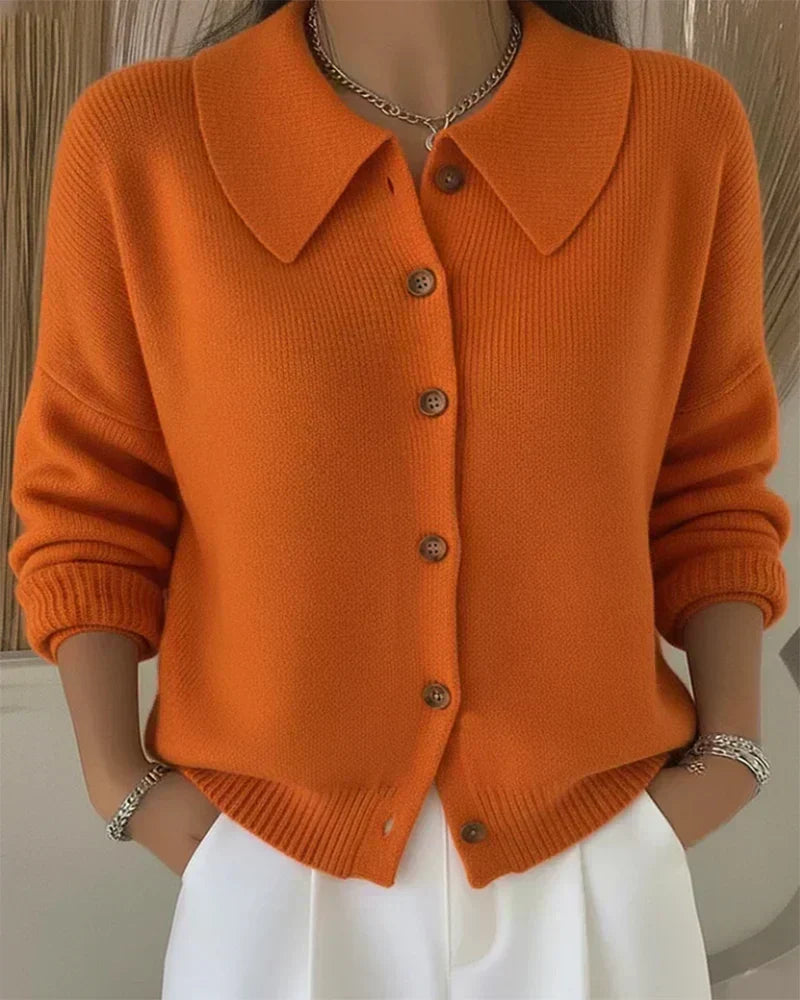 Velia | Cardigan con Collo a Camicia