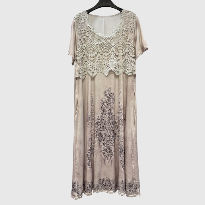 INDIGO | ELEGANTE ABITO MIDI CON FIORI