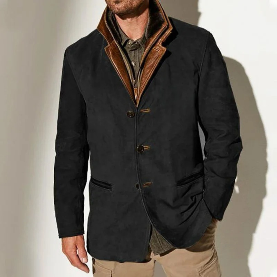 Giacca Vintage Elegante Uomo Bruno – foto 6
