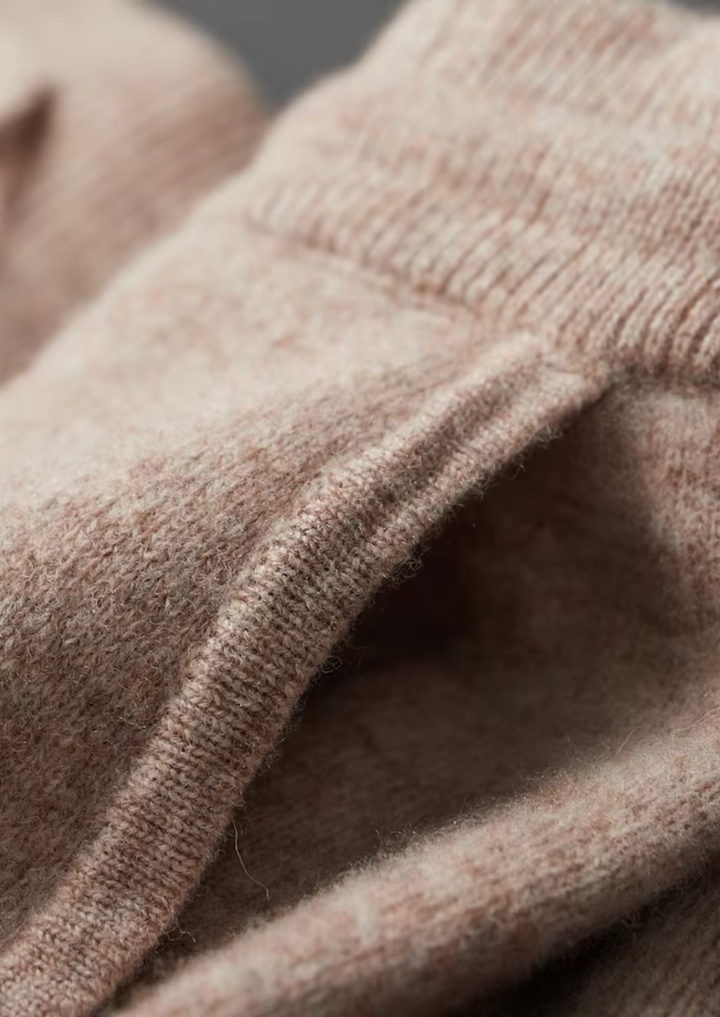 Set Savro in pura lana merino extra fine beige