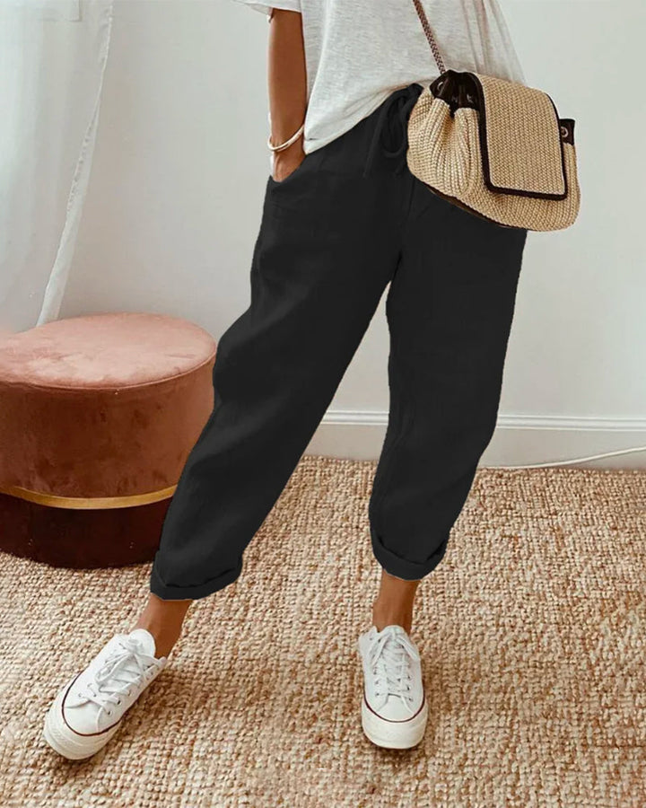Elegante Pantalone Comodo Fluido