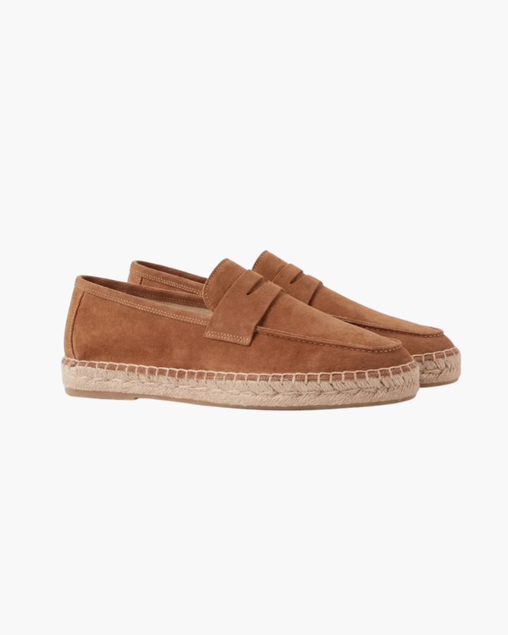 Espadrillas Riviera in Suède Marrone
