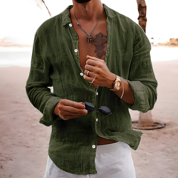 Camicia Estiva in Cotone Naturale Uomo Elio – foto 6