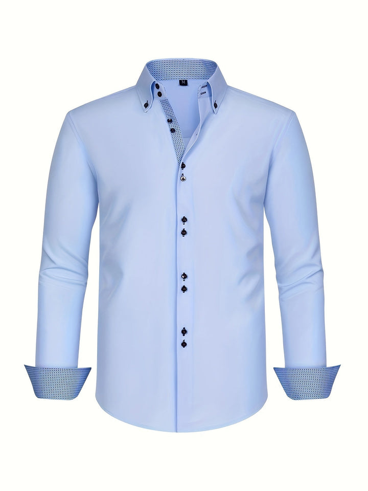 Camicia Leggera con Contrasti Uomo Amedeo – foto 2