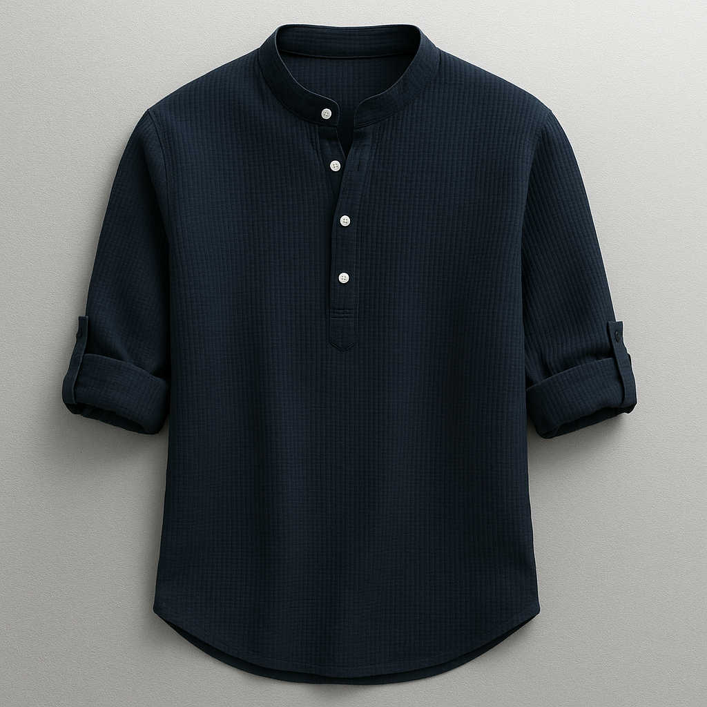 Camicia Classica in Lino Uomo Sebastiano – foto 6