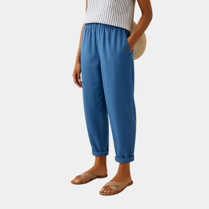 Pantaloni Comodi Effetto Lino Florence – foto 3