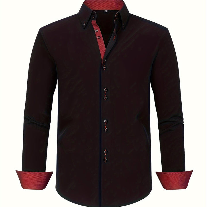 Camicia Leggera con Contrasti Uomo Amedeo – foto 17
