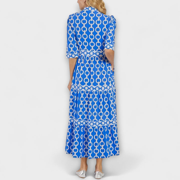 JULIANA | ABITO MIDI CON PATTTERN A CATENA