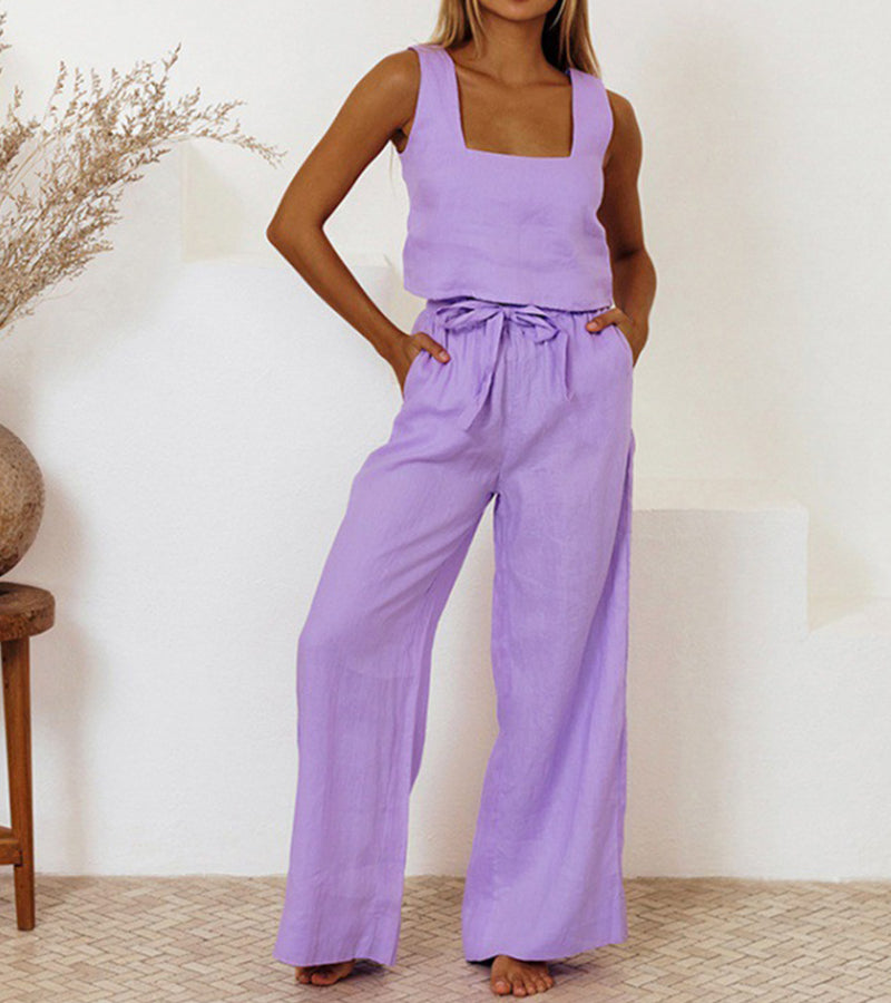Top Minimalista e Pantaloni Svasati Megan – foto 3