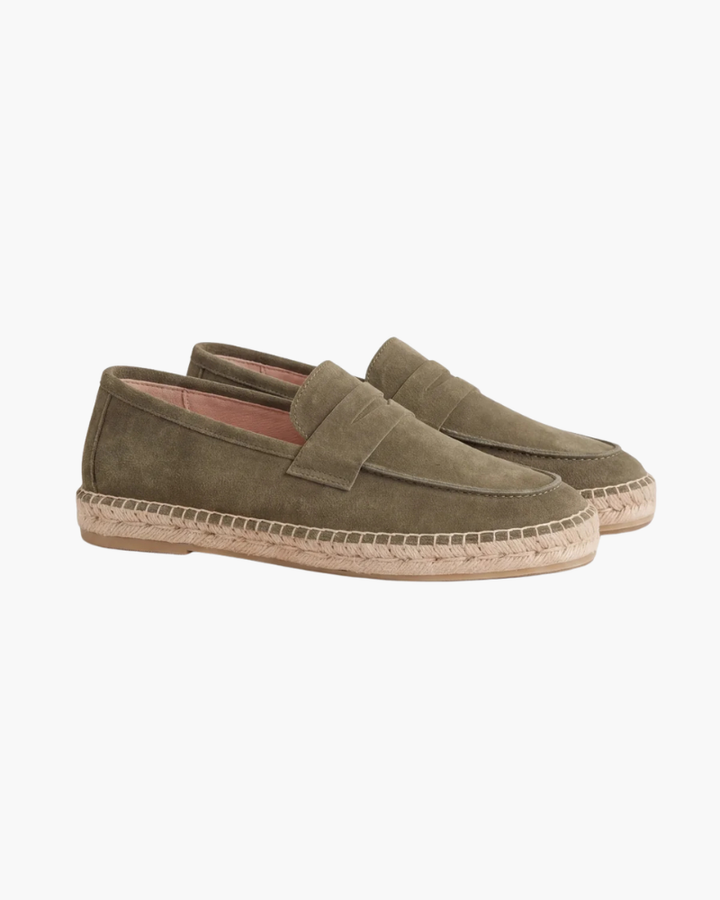 Espadrillas Riviera in Suède Verde Oliva