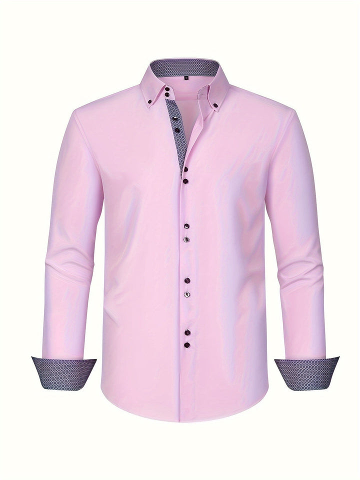 Camicia Leggera con Contrasti Uomo Amedeo – foto 6