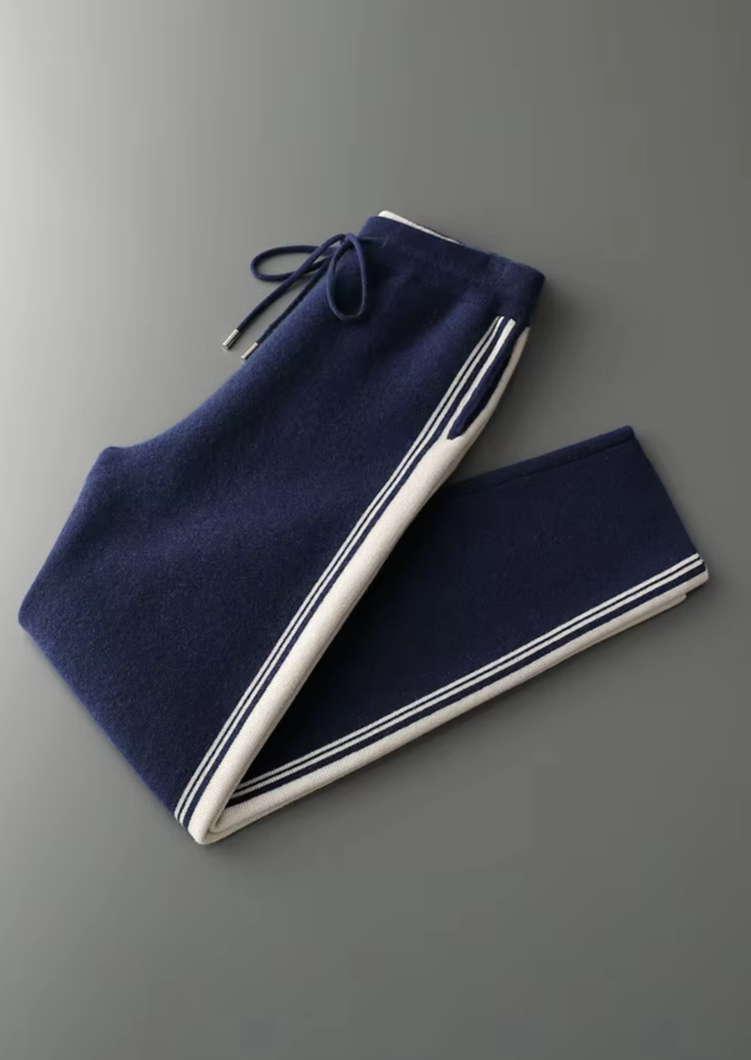 Set Damien in pura lana merino extra-fine blu navy