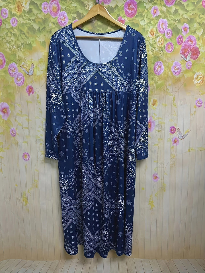 ELOWEN | ABITO MIDI CON MANICHE LUNGHE CASUAL