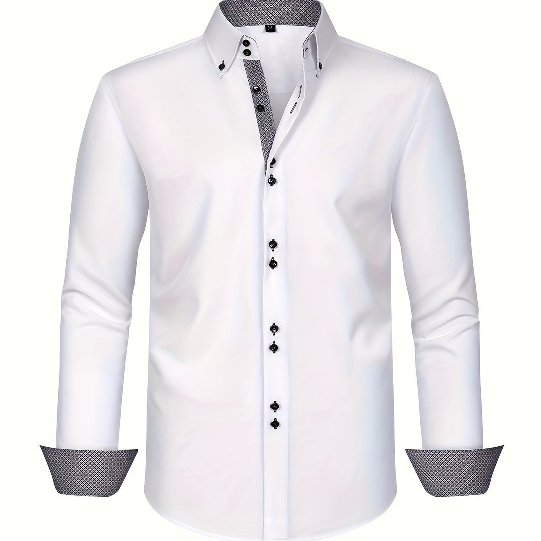 Camicia Leggera con Contrasti Uomo Amedeo – foto 18