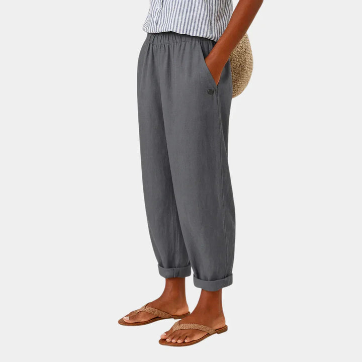 Pantaloni Comodi Effetto Lino Florence – foto 5