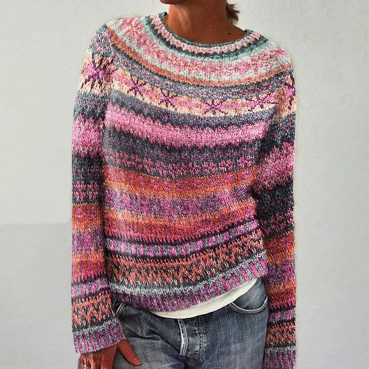 Maglione Mélange Rosa Élina – Bottega Moretti