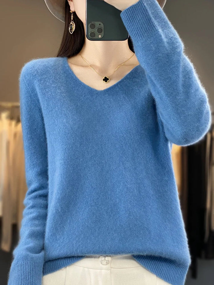 Maglione Scollo a V Martine – foto 3