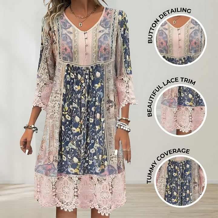 NAYA | MIDI ABITO VLOEIENDE BOHO LUXE