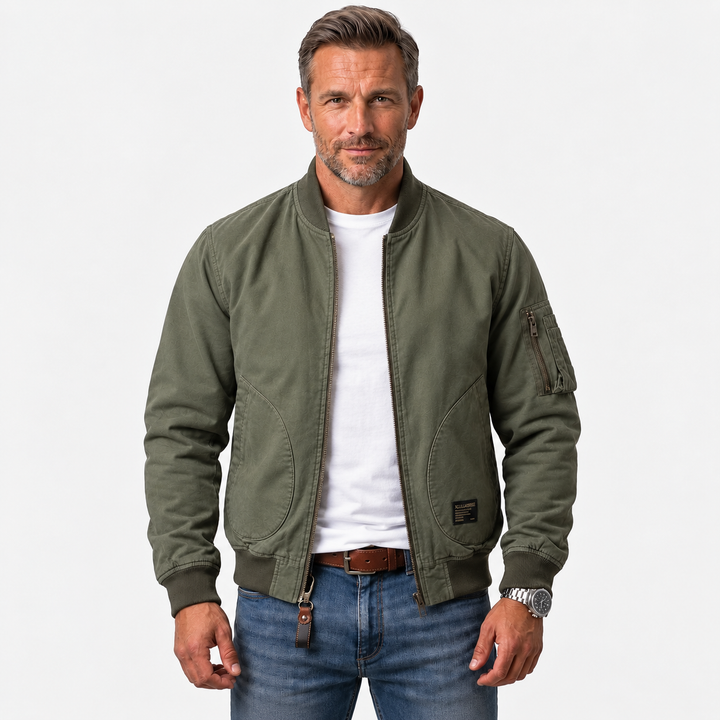 Giacca Bomber Vintage Damien Verde – Bottega Moretti