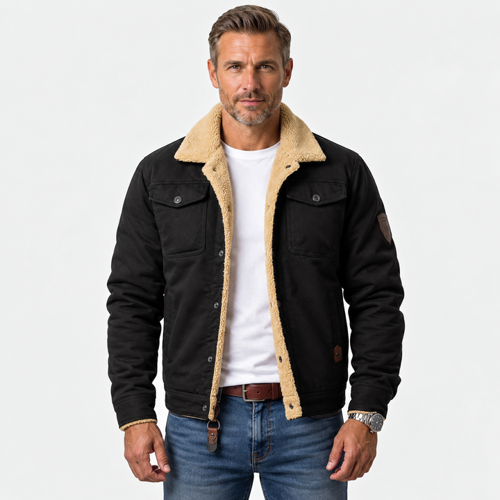 Giacca Bomber Calda Henri Nero – Bottega Moretti