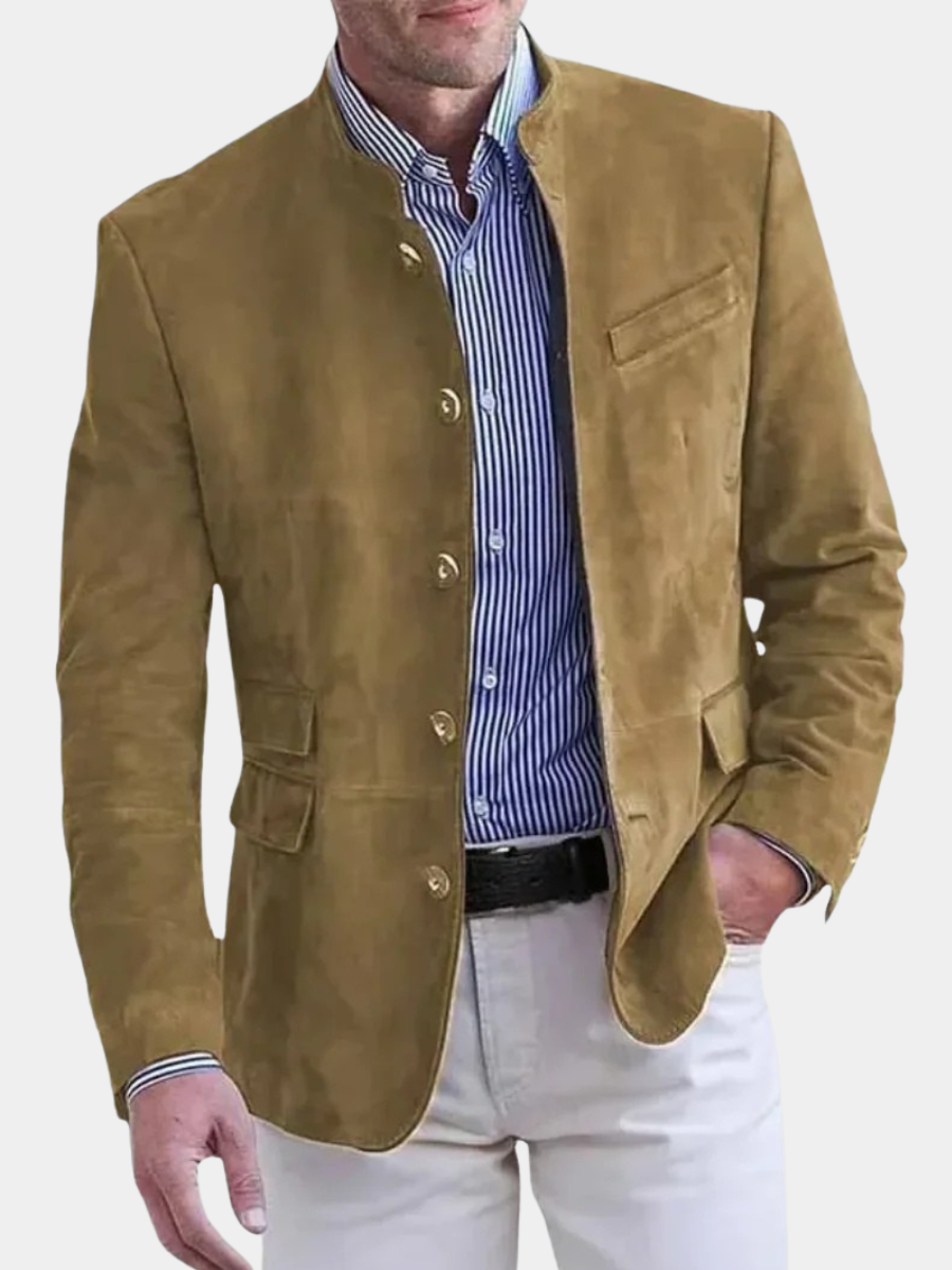 Giacca in Suede Classica Uomo Stefano Kaki – Bottega Moretti