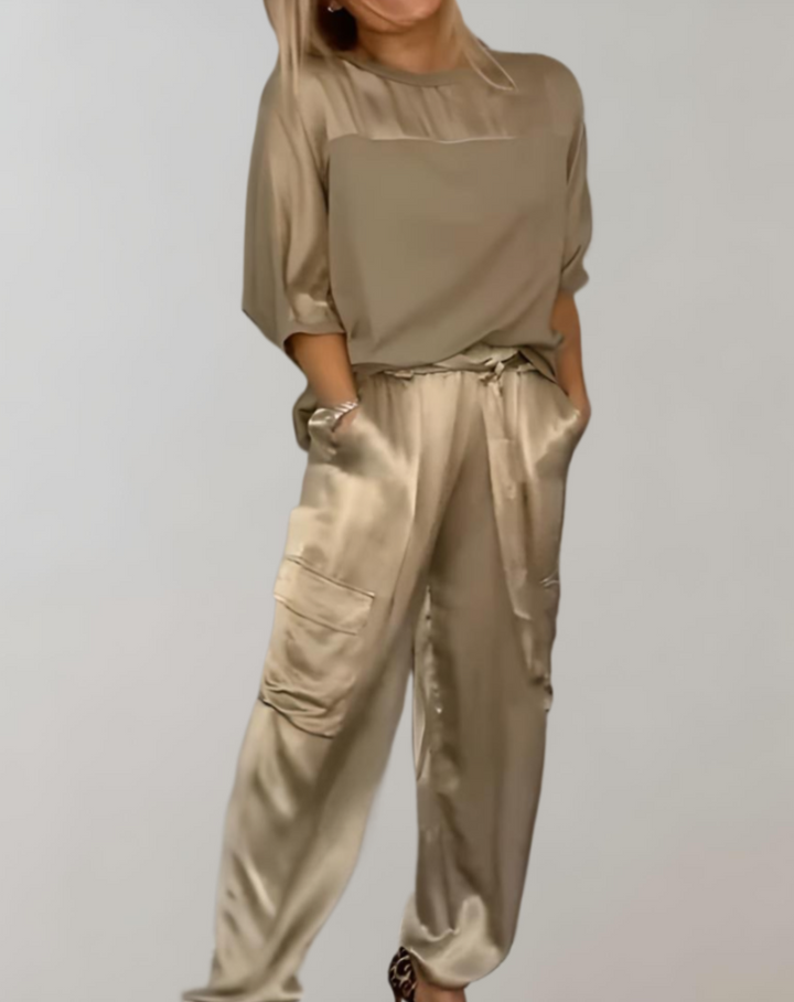 Set Lounge Cargo Seta Finley Albicocca – Bottega Moretti