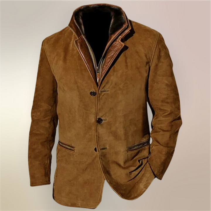 Giacca Vintage Elegante Uomo Bruno – foto 9