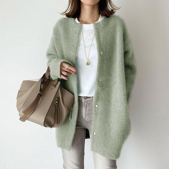 Cardigan Lungo Senza Collo Léa – foto 6