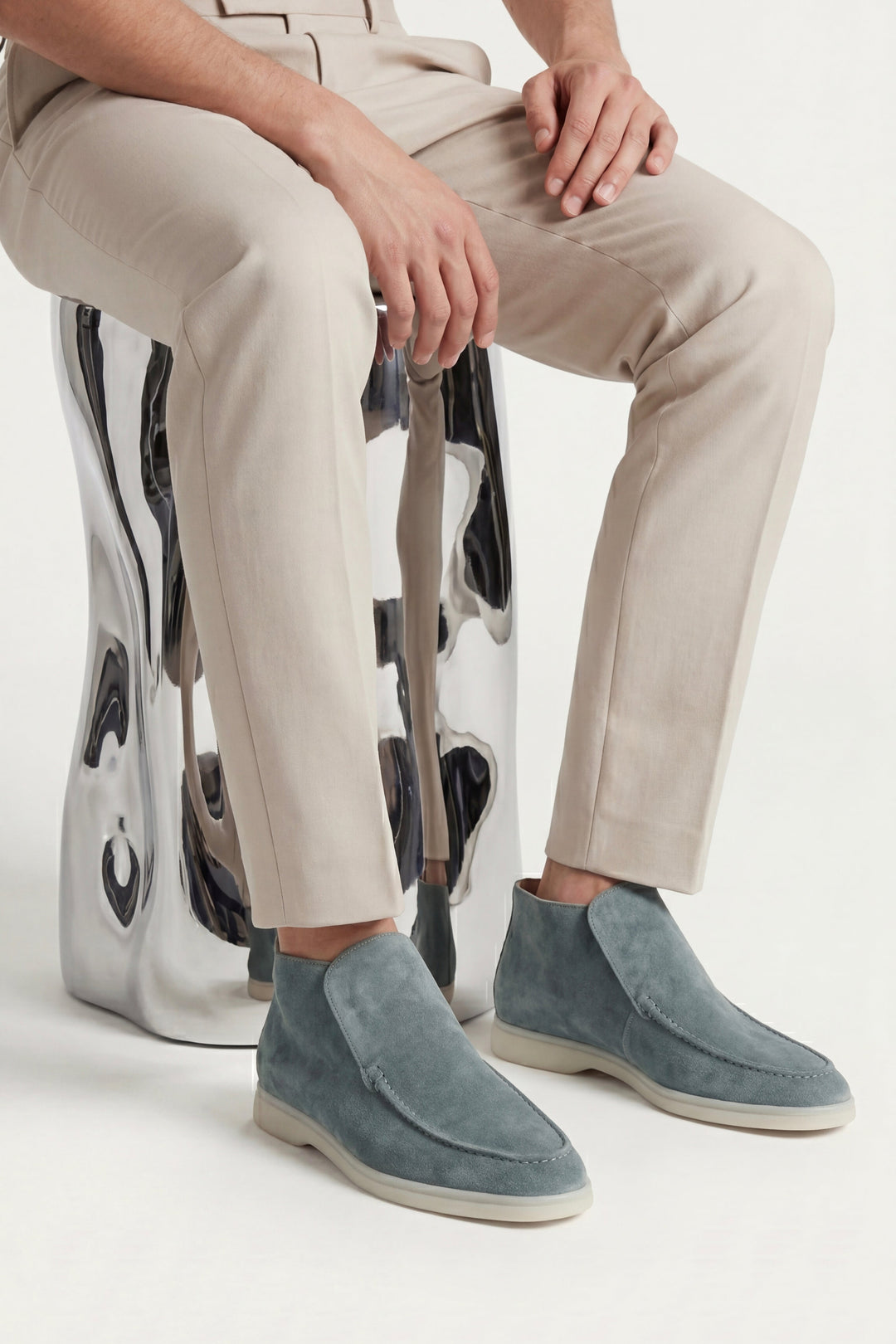 Mocassino Alto Capri Verde Menta