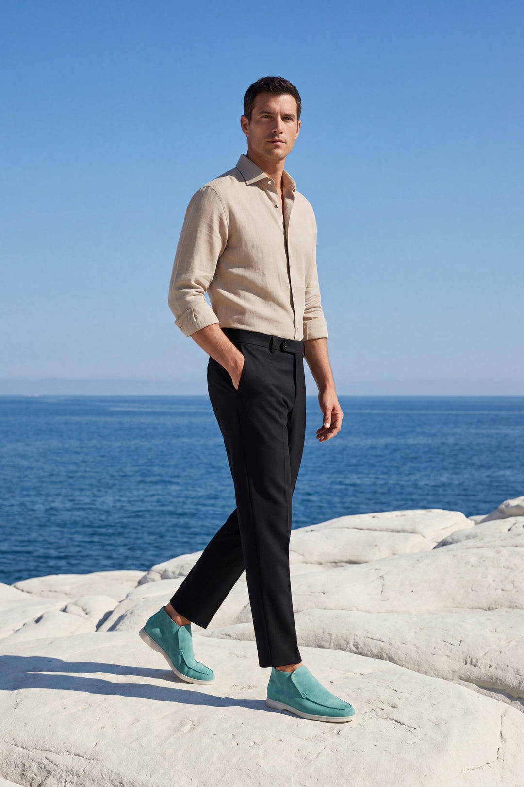 Loafer Alto Capri Turchese