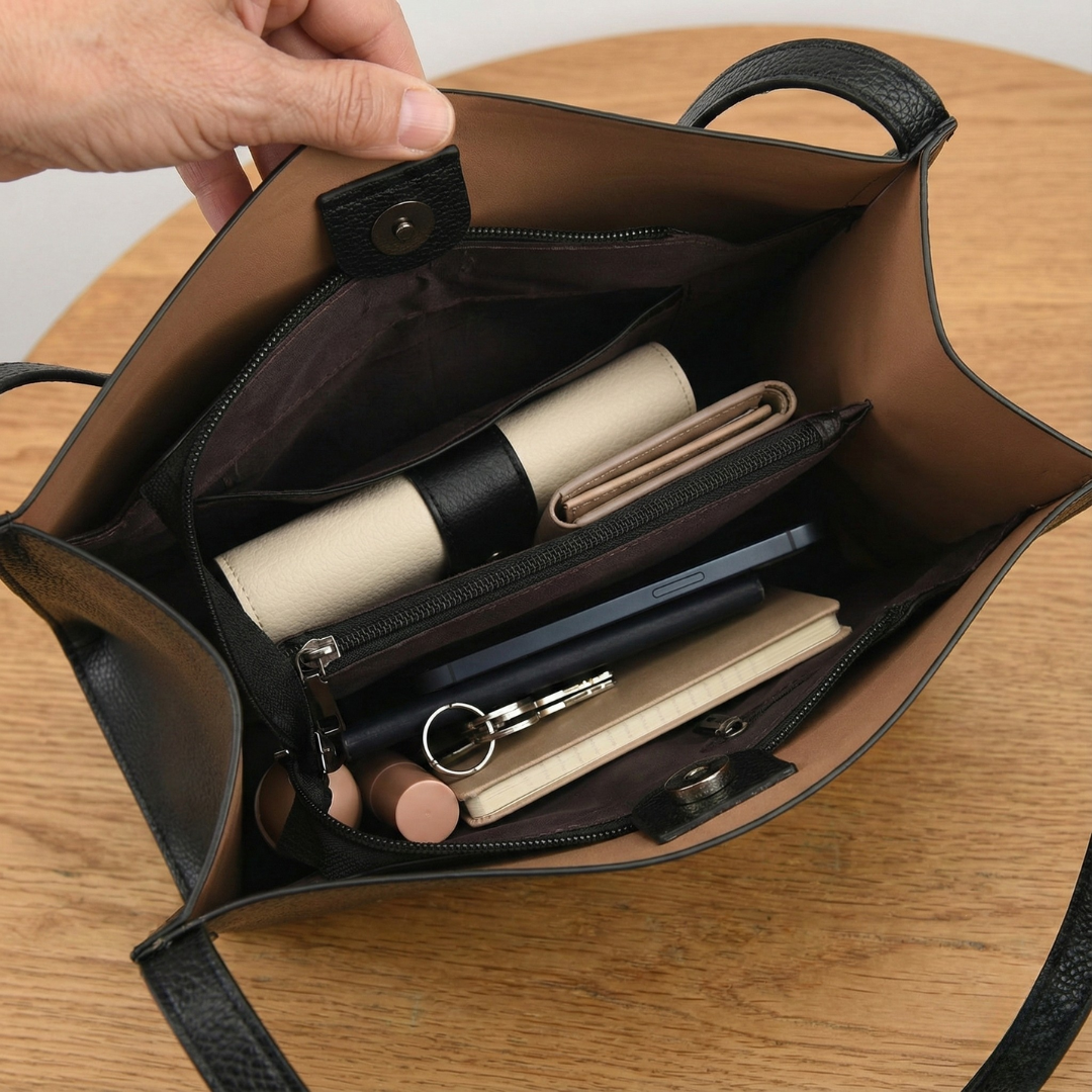 Elegante Borsa a Spalla in Pelle Donna Elena – foto 5