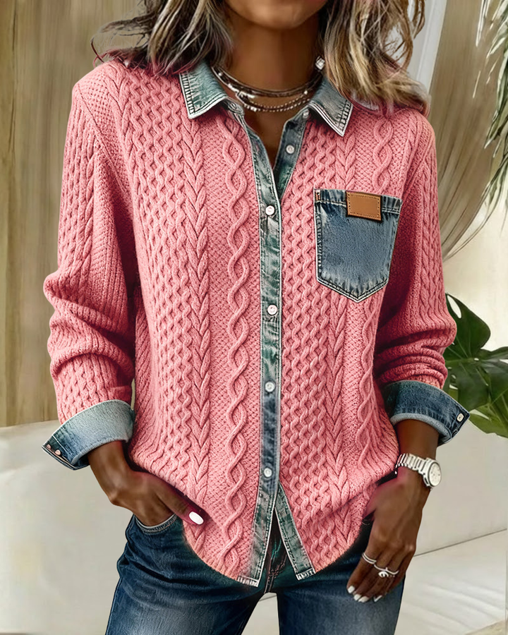 Maglione Denim Moderno Juliane Rosa – Bottega Moretti