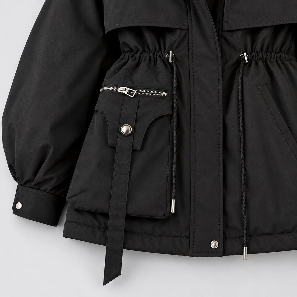 Kacob | Women's Faux Fur Hood Parka Coat with Drawstring Waist – Fleece Lined Short Winter Parka