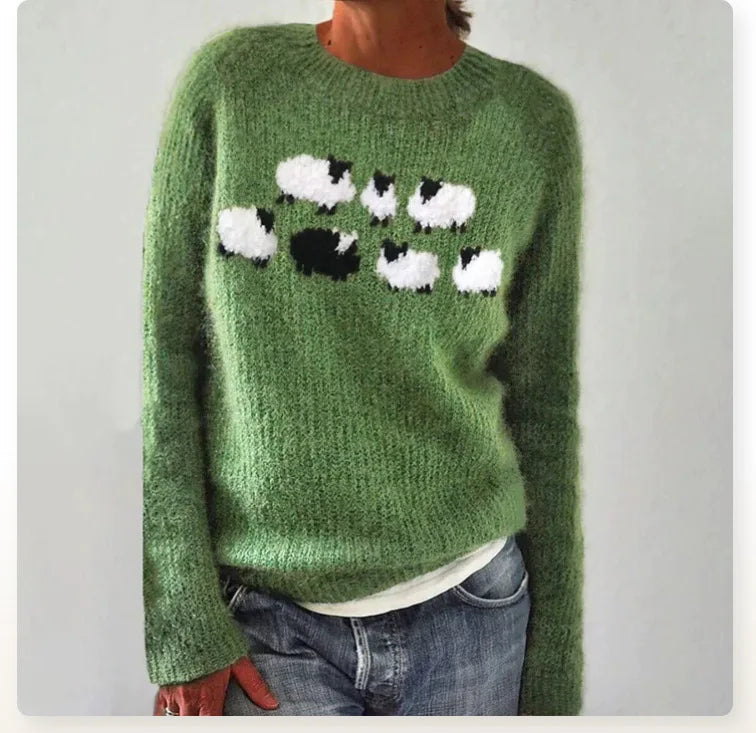 Maglione Motivo Pecore Mathilde – Bottega Moretti
