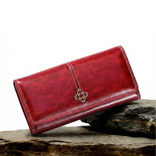 Portafoglio Bifold alla Moda Noemie Rosso – Bottega Moretti