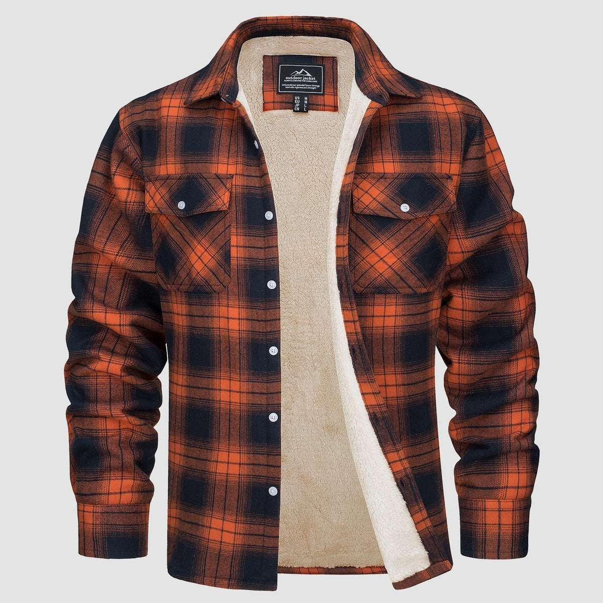 Giacca Camicia Casual da Uomo con Tasche Autunnale