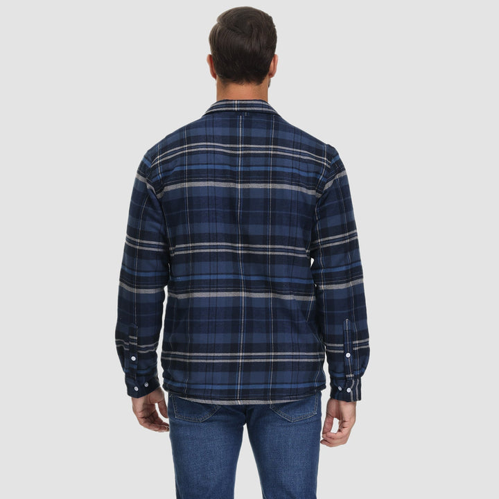 Giacca Camicia Casual da Uomo con Tasche Autunnale
