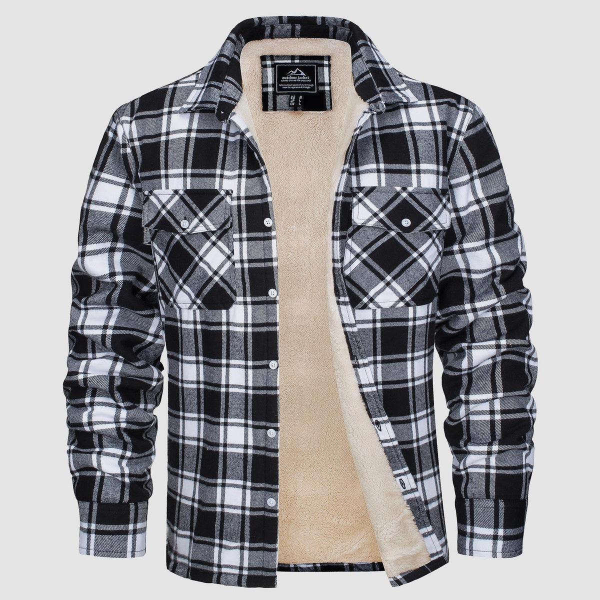 Giacca Camicia Casual da Uomo con Tasche Autunnale