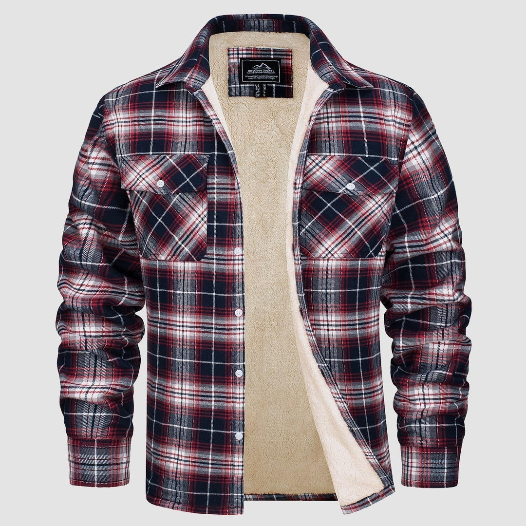 Giacca Camicia Casual da Uomo con Tasche Autunnale